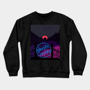 Ghosts Insinde Haunted House Halloween Design Crewneck Sweatshirt